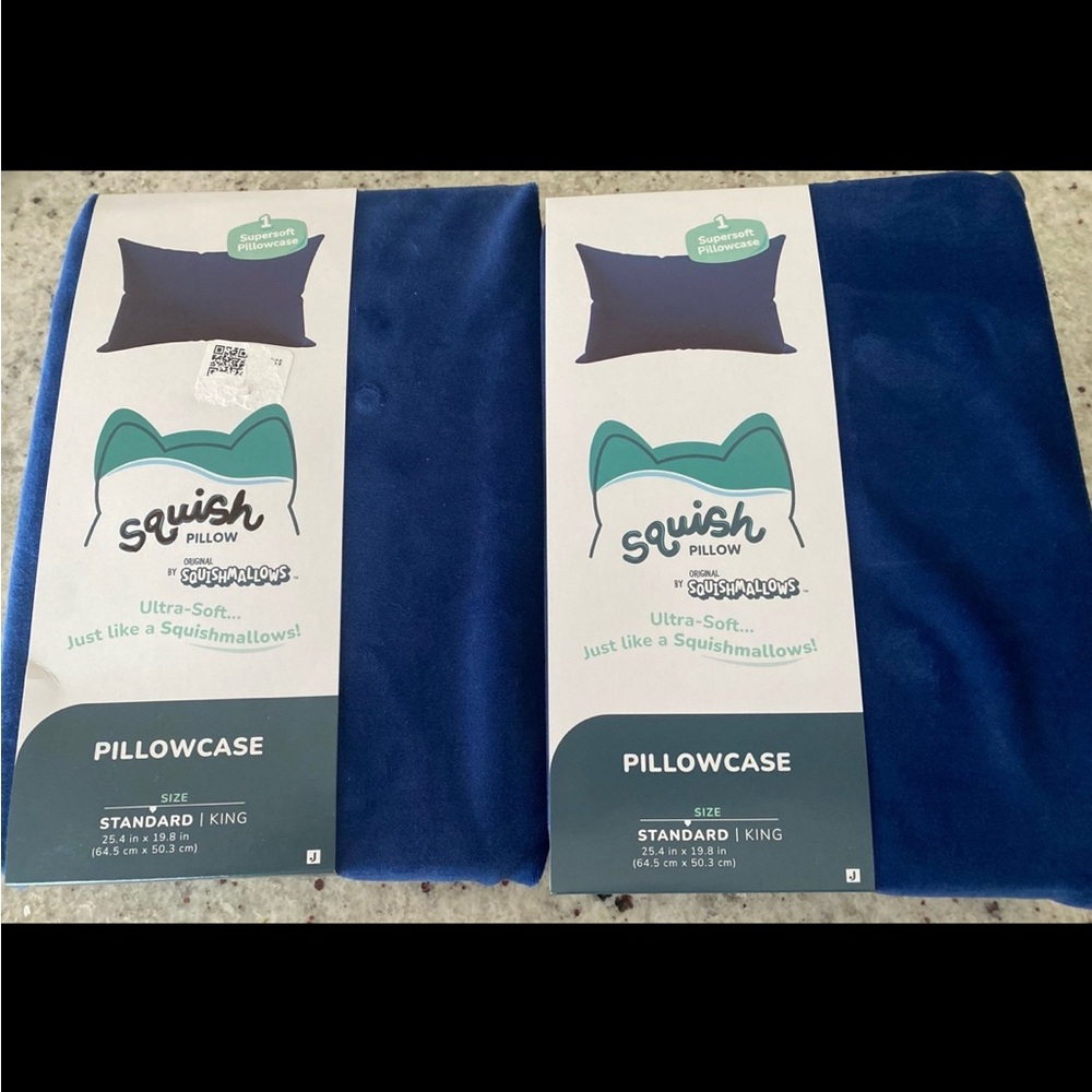 2 standard  squish pillowcases